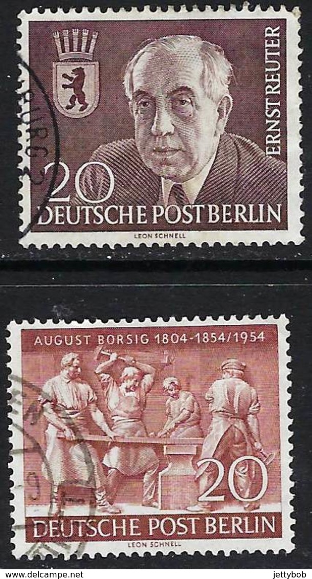 BERLIN 1954 Rueter 20pf /Borsig 20pf Used - Used Stamps