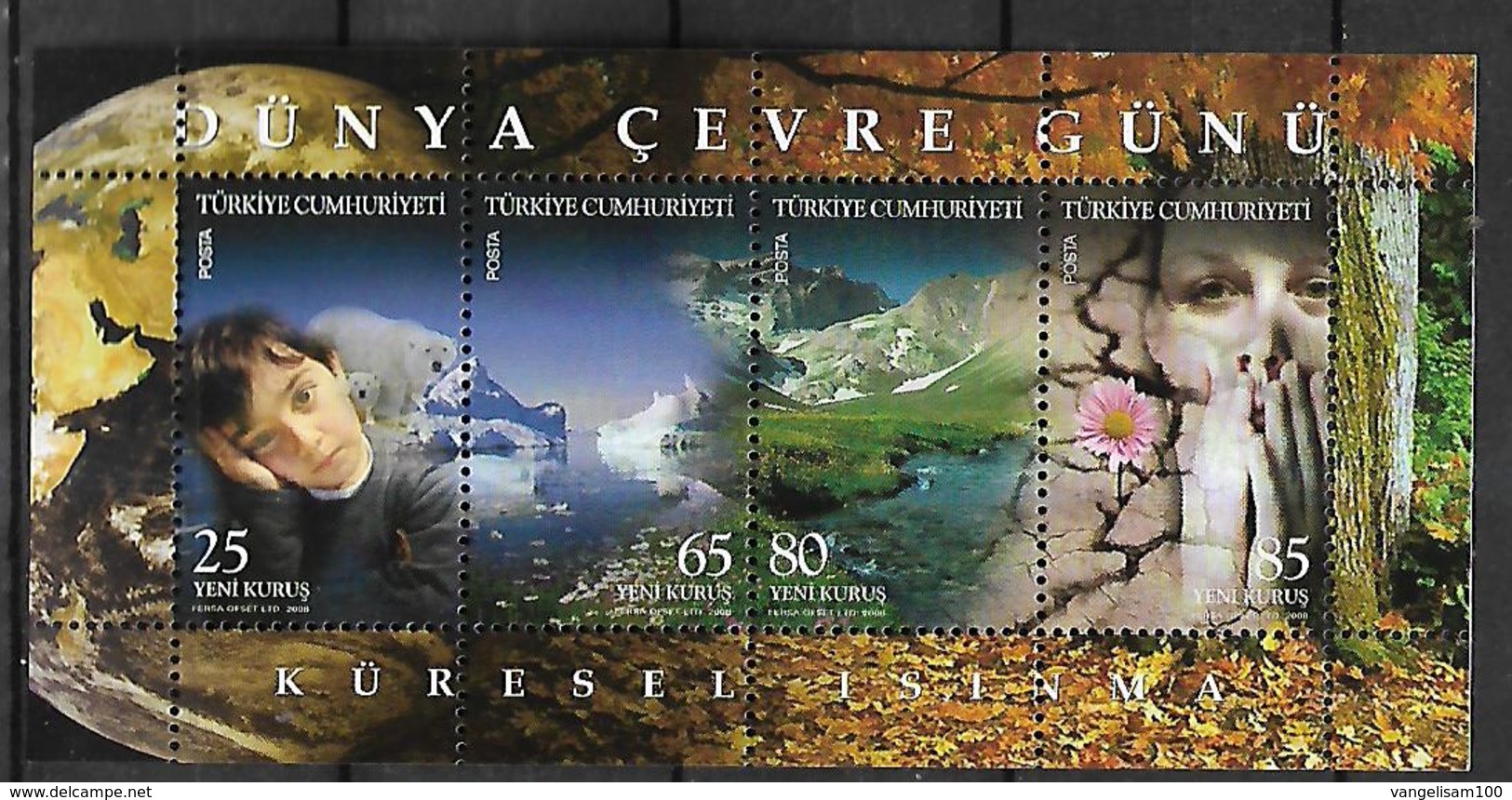 TURKEY 2008 Sc#3122 World Enviroment Day Souvenir Sheet  MNH LUX - Ungebraucht