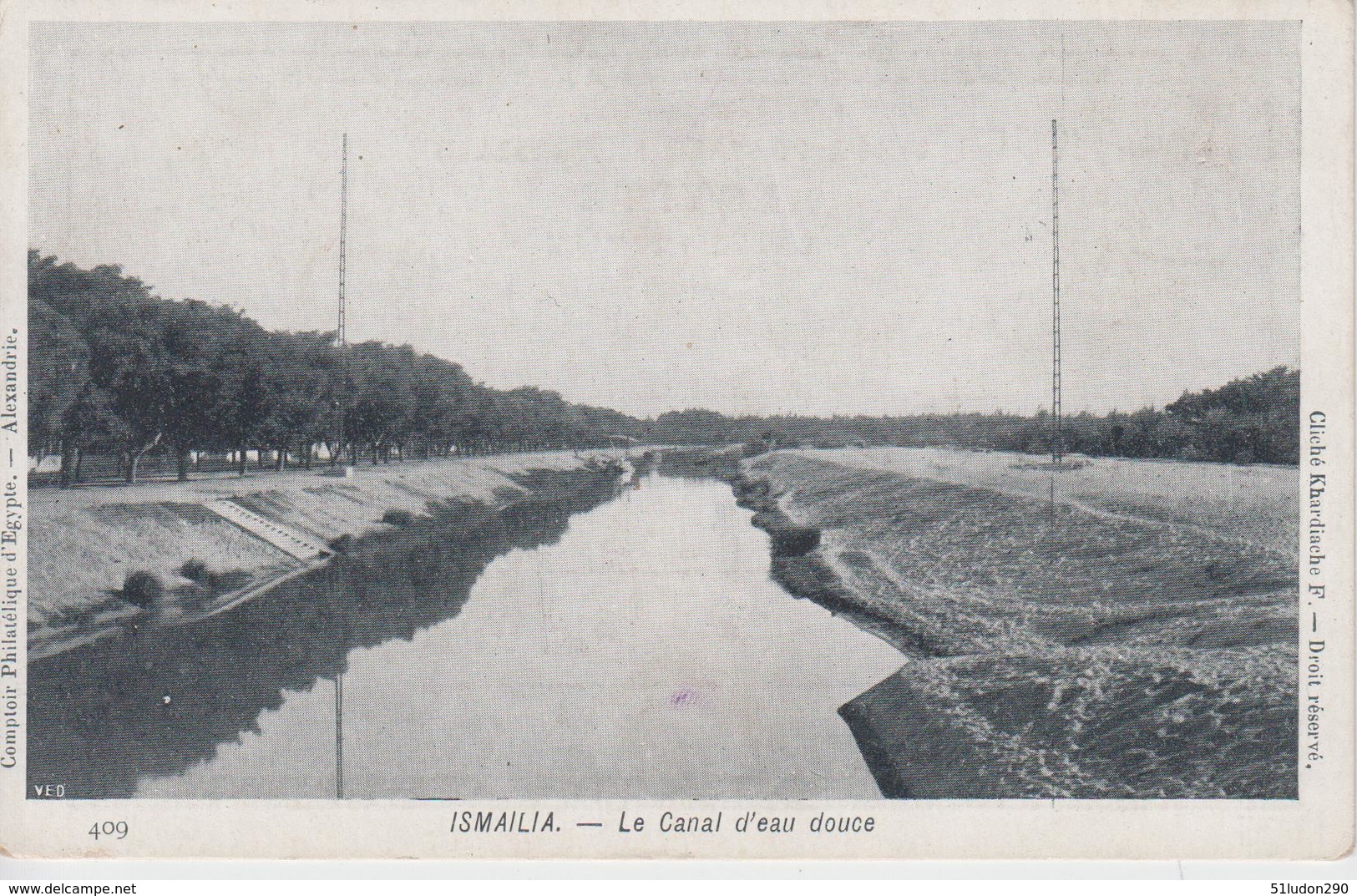 CPA Précurseur Ismaïlia - Le Canal D'eau Douce - Ismailia