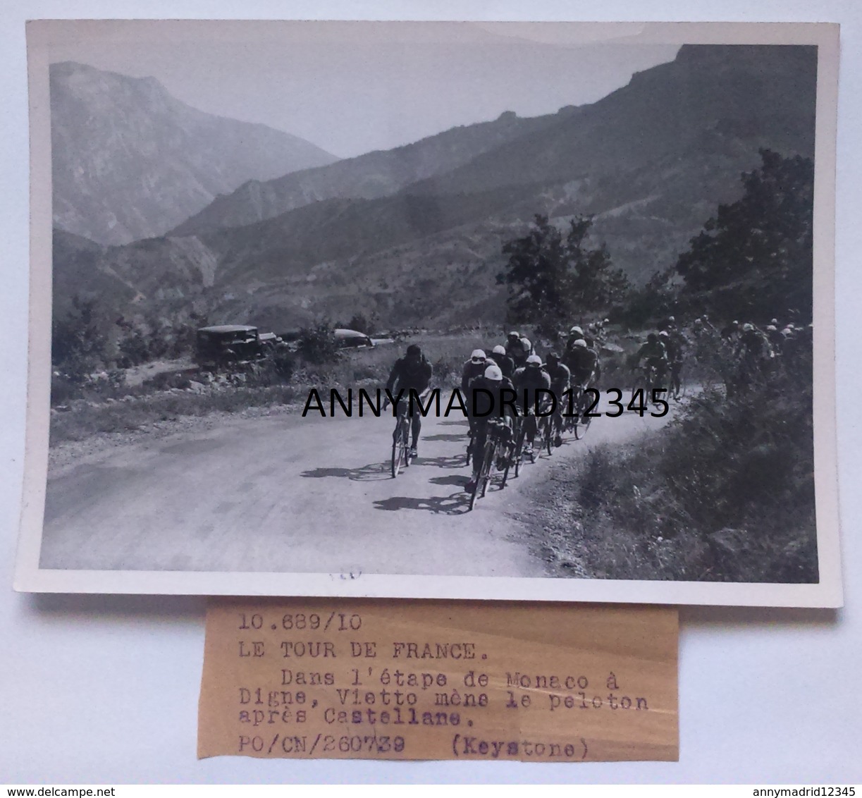 PHOTO - CYCLISME- CICLISMO-TOUR DE FRANCE 1939 - ETAPE MONACO - DIEPPE - RENE VIETTO - Cycling