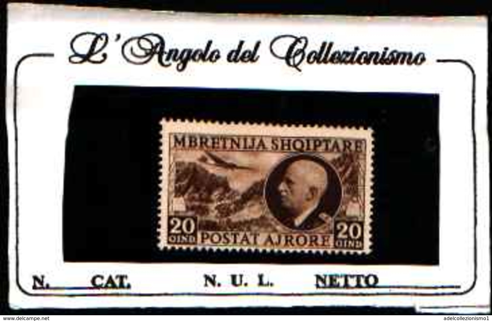 73128) ALBANIA-Vittorio Emanuele III - POSTA AEREA - 4 Agosto 1939-MLH* - Albanie