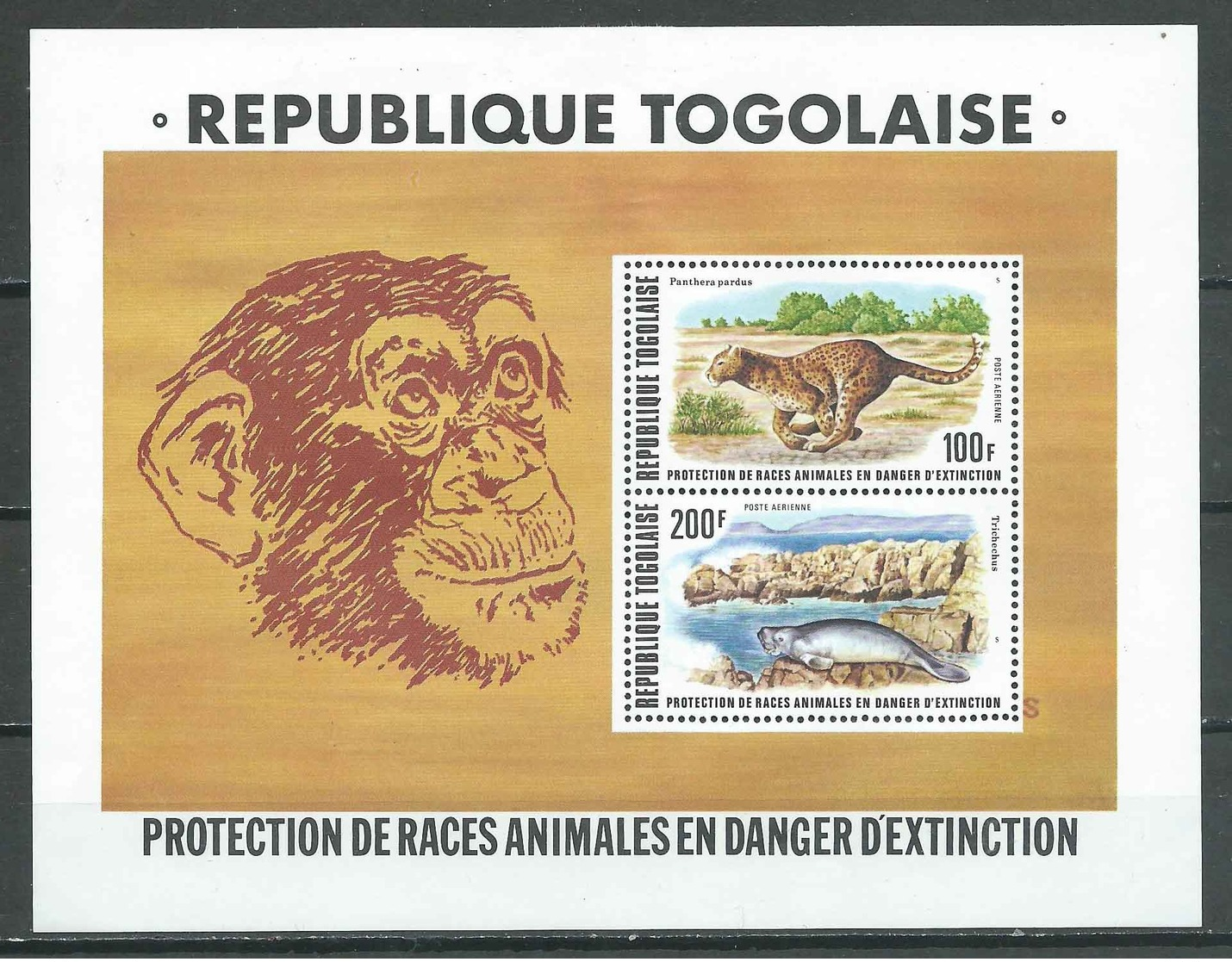 Togo Bloc-feuillet YT N°107 Protection De Races Animales En Voie D''extinction Neuf/charnière * - Togo (1960-...)