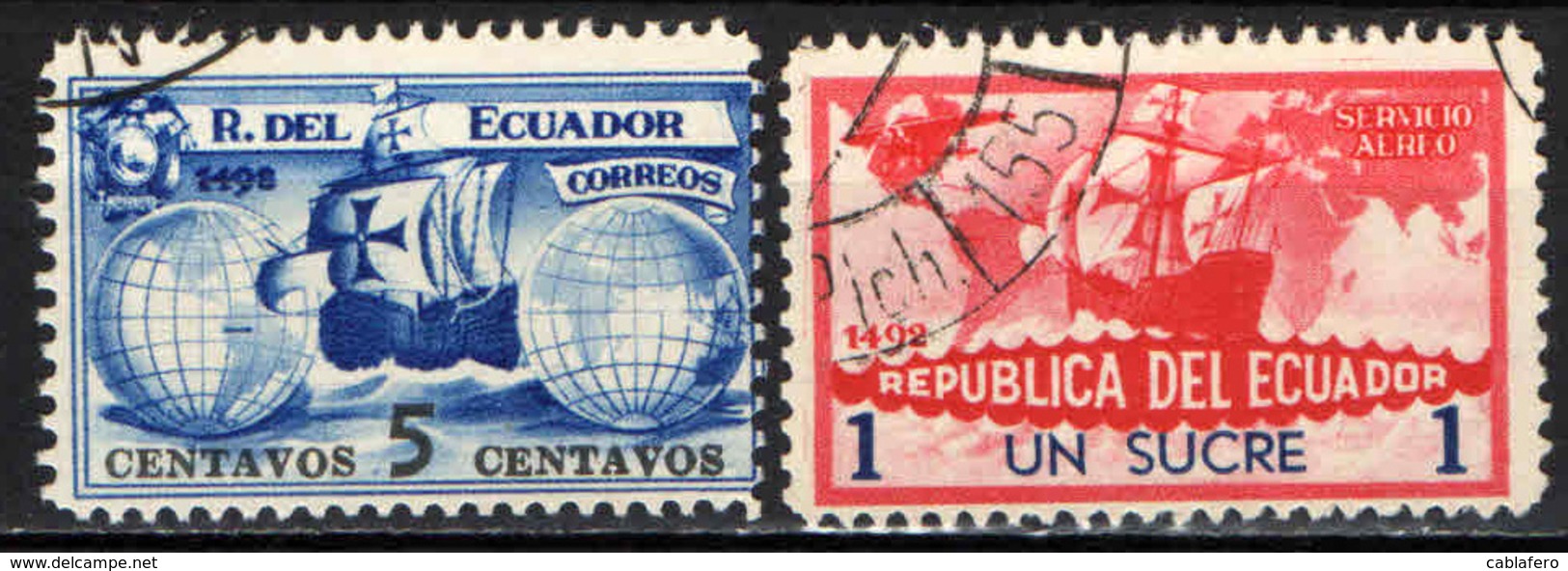 ECUADOR - 1935 - CRISTOFORO COLOMBO - USATI - Ecuador