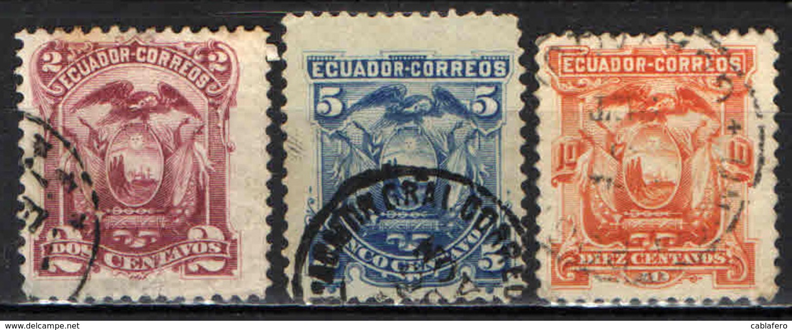 ECUADOR - 1881 - STEMMA -  USATI - Ecuador