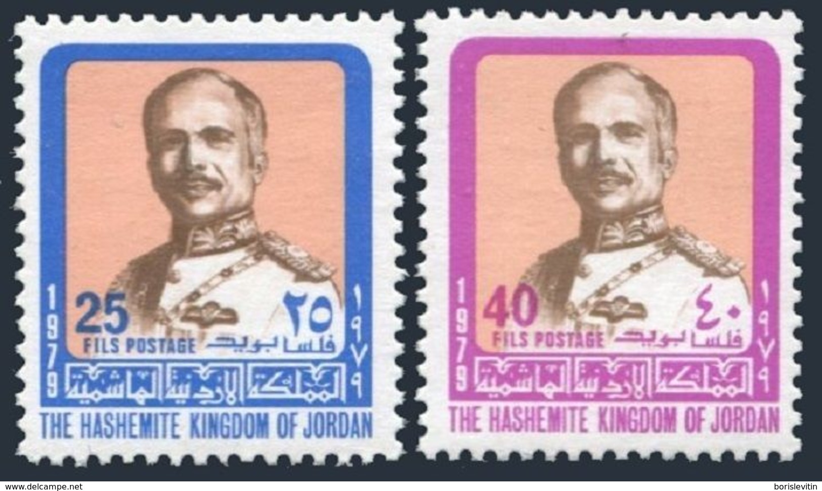 Jordan 1056a,1058a,MNH.Michel 1111-1112. King Hussein,1979. - Giordania