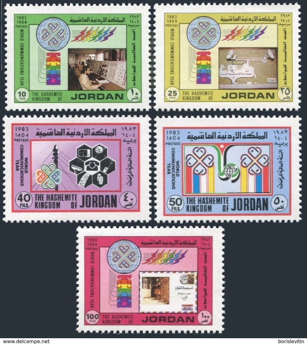 Jordan 1171-1175,MNH.Michel 1243-1247. World Communications Year WCY-1983. - Jordan