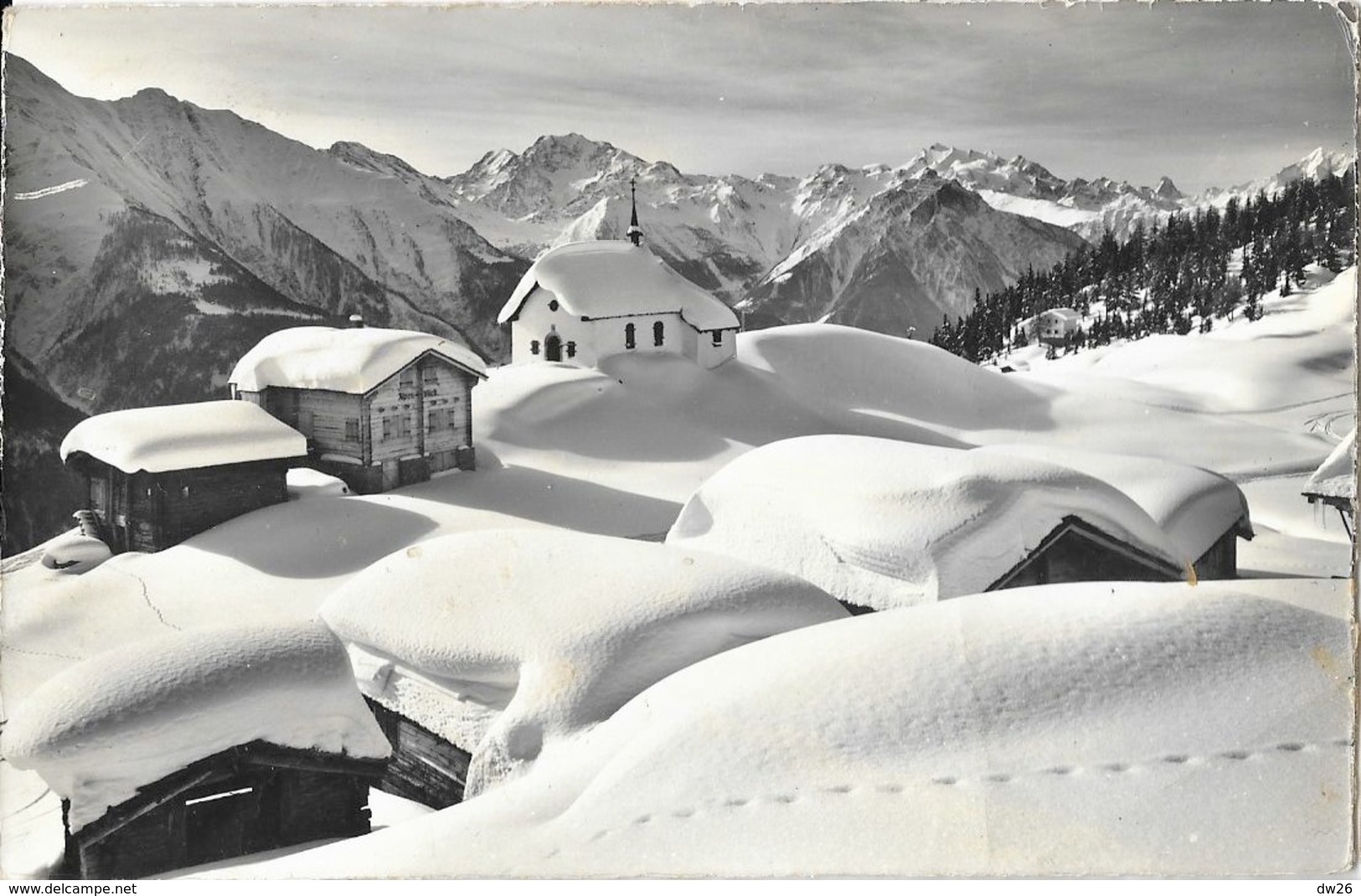 Bettmeralp Im Winter (Wallis, Valais) Fletschhorn, Mischabel, Matterhorn, Weisshorn - Bettmeralp