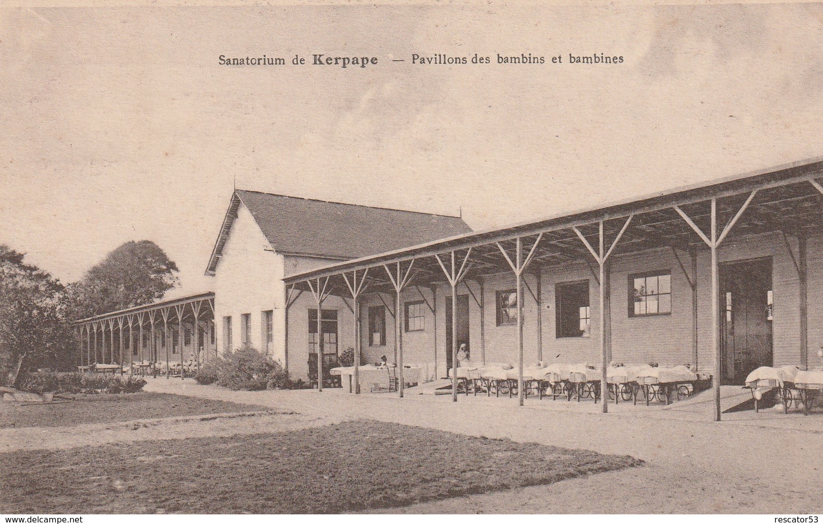 Rare Cpa Le Sanatorium De Kerpape  Pavillons Des Bambins Et Bambines - Other & Unclassified