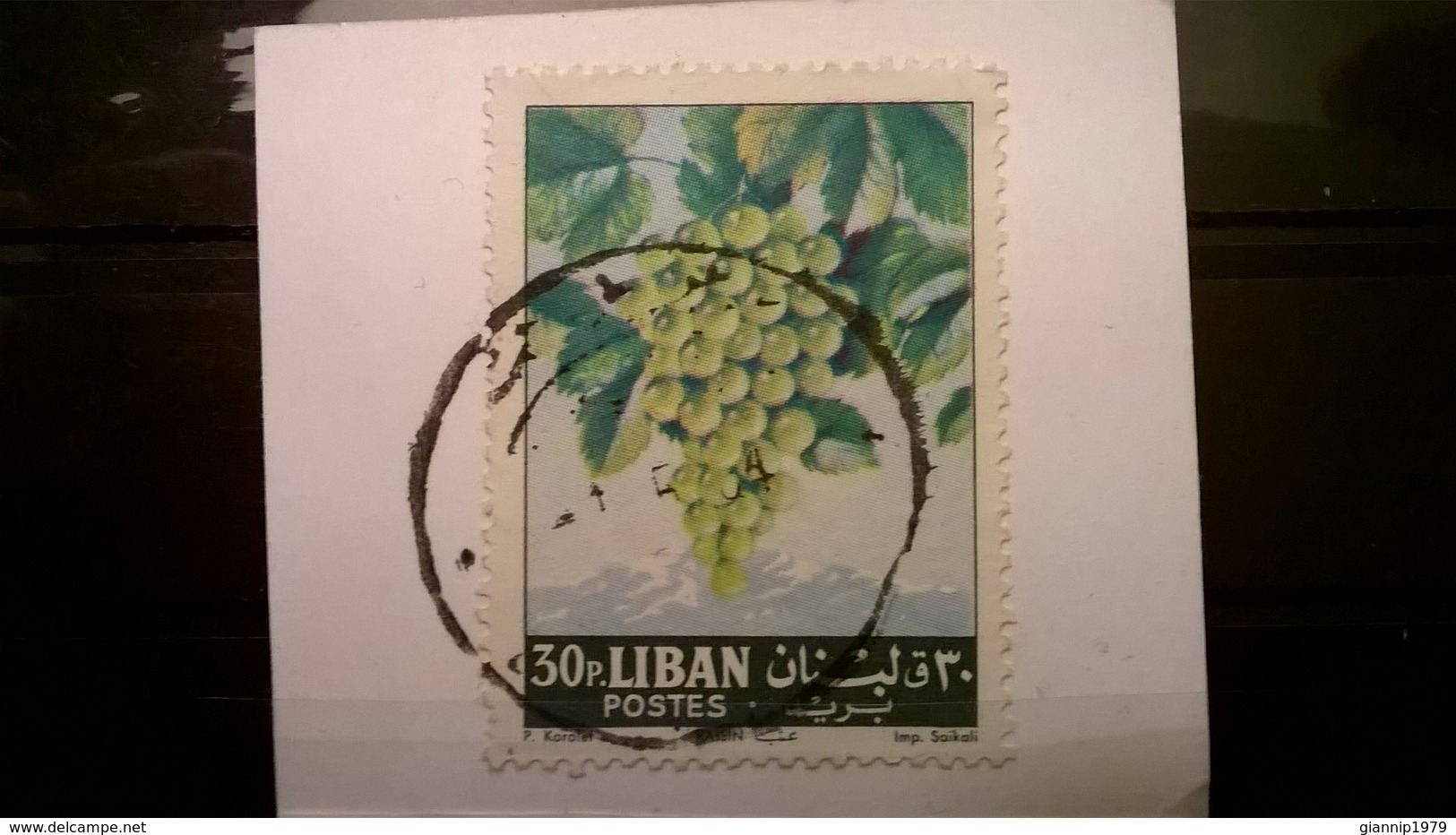 FRANCOBOLLI STAMPS LIBANO LIBAN 1962 SERIE FRUITS FRUTTAI SU FRAMMENTO FRANGMENT - Libanon