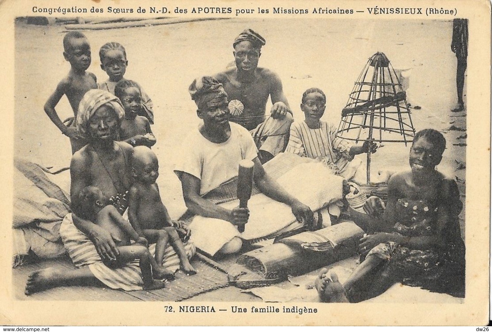 Soeurs N.D. Des Apôtres, Missions Africaines - Vénissieux (Rhône) - Nigéria: Une Famille Indigène - Carte Non Circulée - Missions