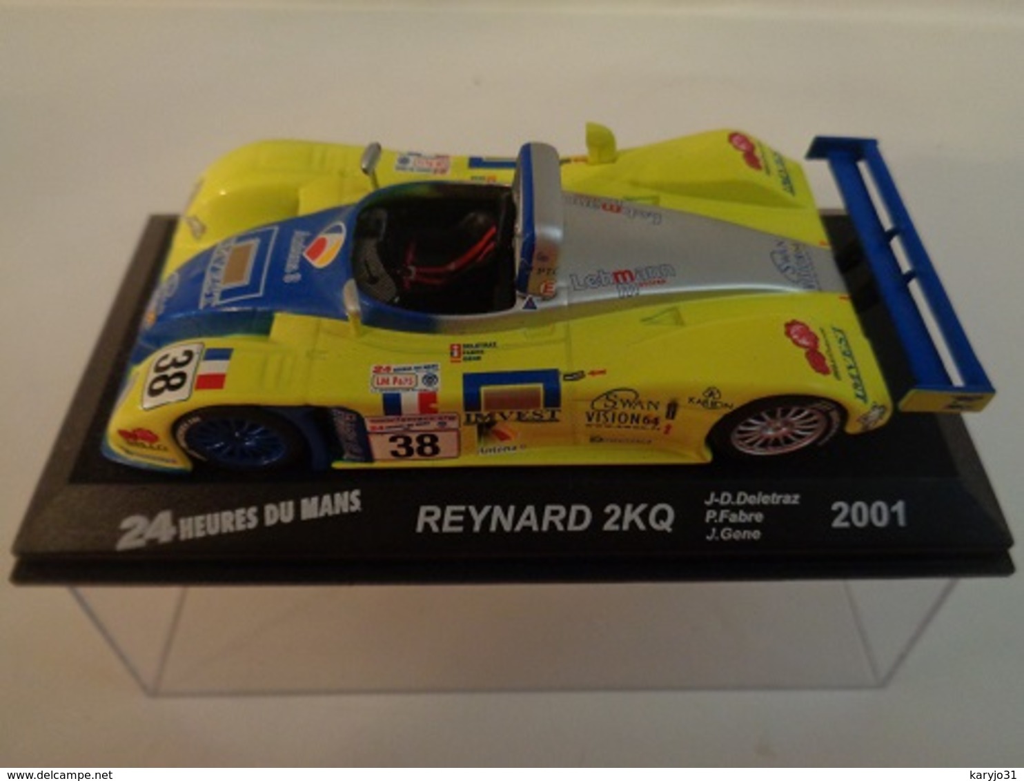 REYNARD 2KQ .  24 H Du Mans 2001 . # 38  J-D.Deletraz,P.Fabre,J.Gene   1/43 -Altaya - Autres & Non Classés