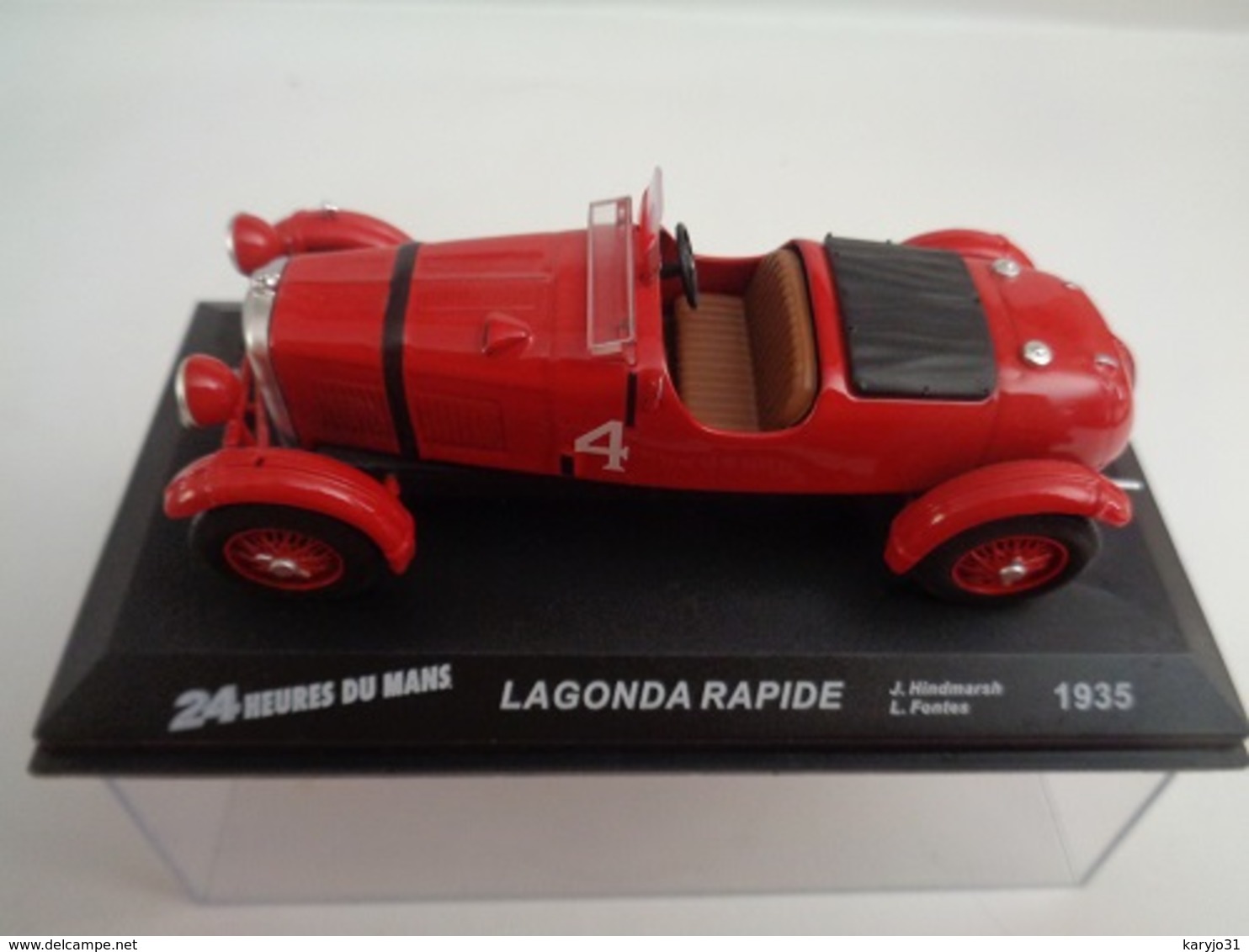 LAGONDA M45 RAPIDE . Vainqueur 24 H Du Mans 1935 . # 4  J.Hindmarsh,L.Fontes   1/43 -Altaya - Other & Unclassified