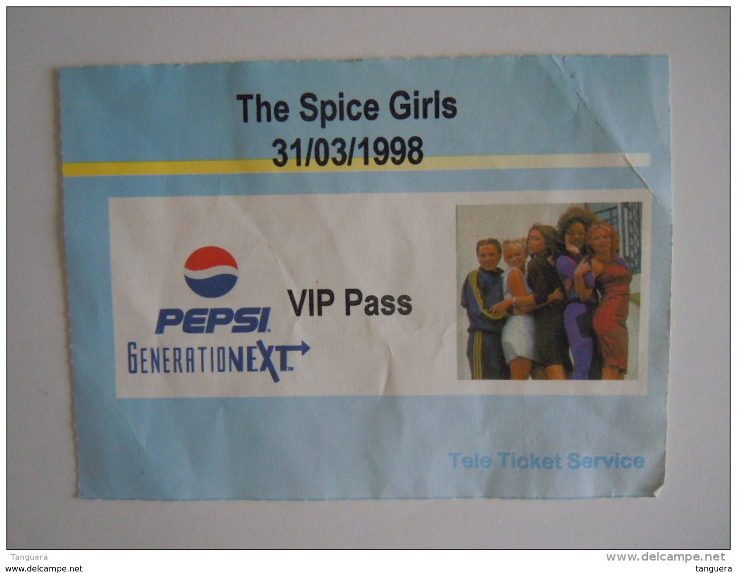 Ticket Vip Pass SPICE GIRLS Sportpaleis Antwerpen 1998 - Tickets D'entrée