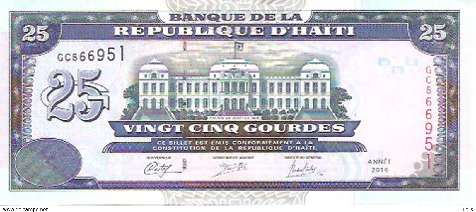 Haiti  P-266e  25 Gourdes  2014  UNC - Haïti