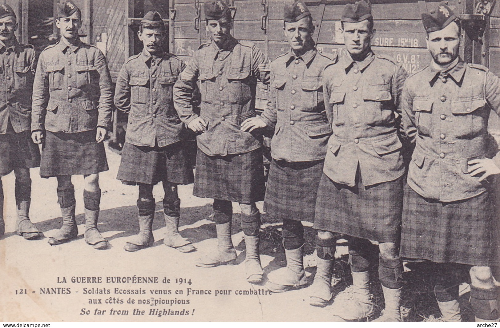 CPA - 44 - NANTES - La Guerre Européenne De 1914 - Soldats écossais Venus En France - 121 - Saint Nazaire