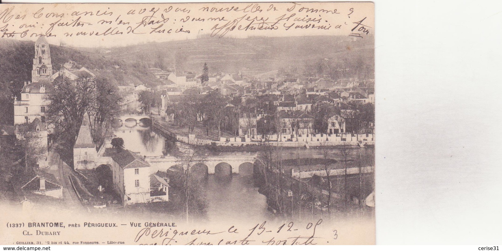 CPA - 1337. BRANTOME Près PERIGUEUX Vue Générale - Brantome