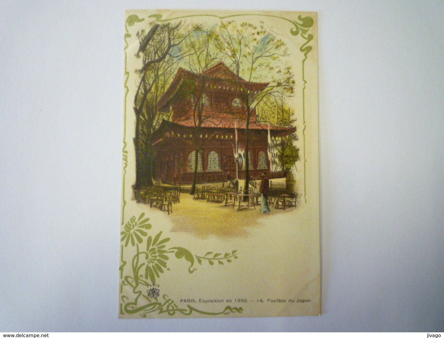 PARIS  EXPO De 1900  :  PAVILLON  Du  JAPON  (Carte  PUB  "A La Fermière")  X - Expositions