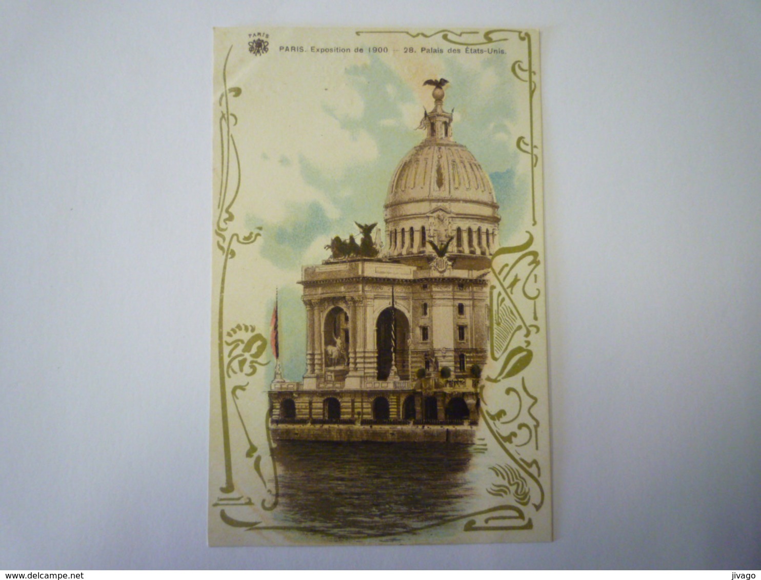 PARIS  EXPO De 1900  :  PALAIS Des  ETATS-UNIS  (Carte  PUB  "A La Fermière")  X - Expositions