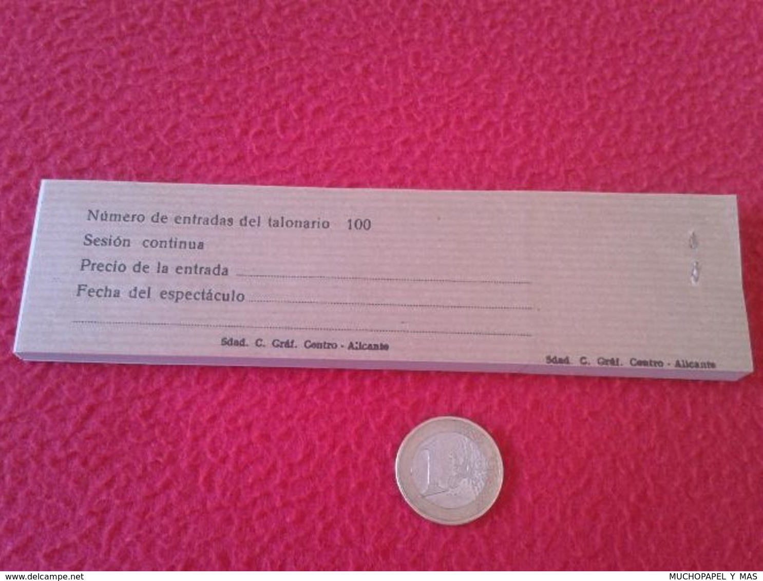 SPAIN. TALONARIO CON 100 ENTRADAS CINE LIS ELDA ALICANTE. ENTRADA OLD TICKET TICKETS CINEMA BIGLIETTO BIGLIETTI - Tickets - Entradas