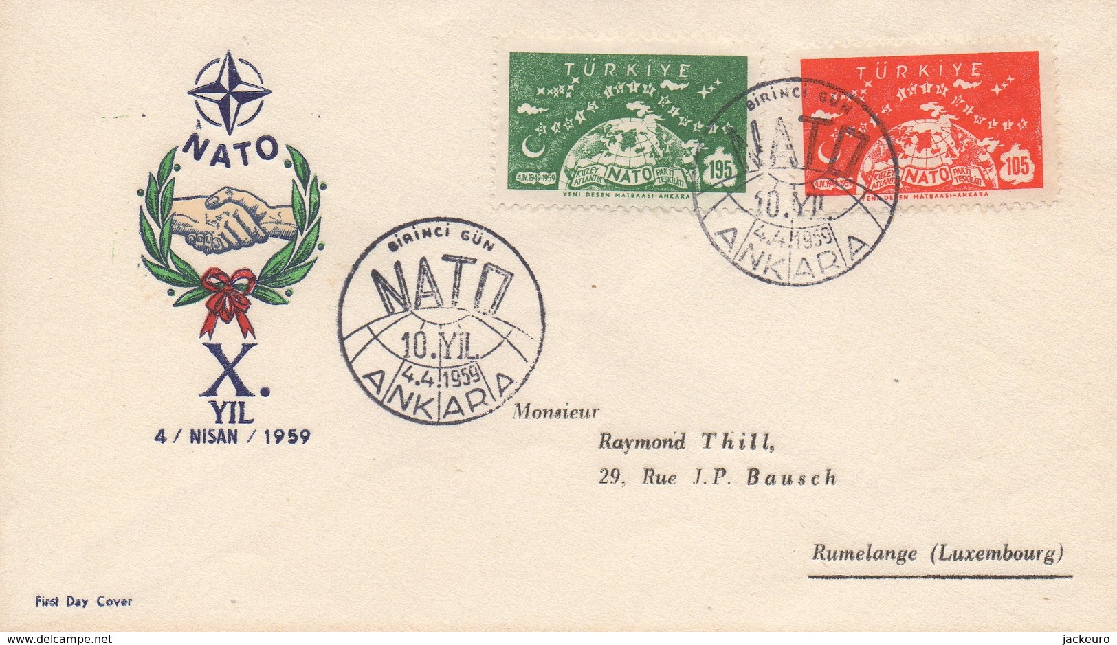 OT2  Lettre De Turquie 1959   OTAN  TTB - NAVO
