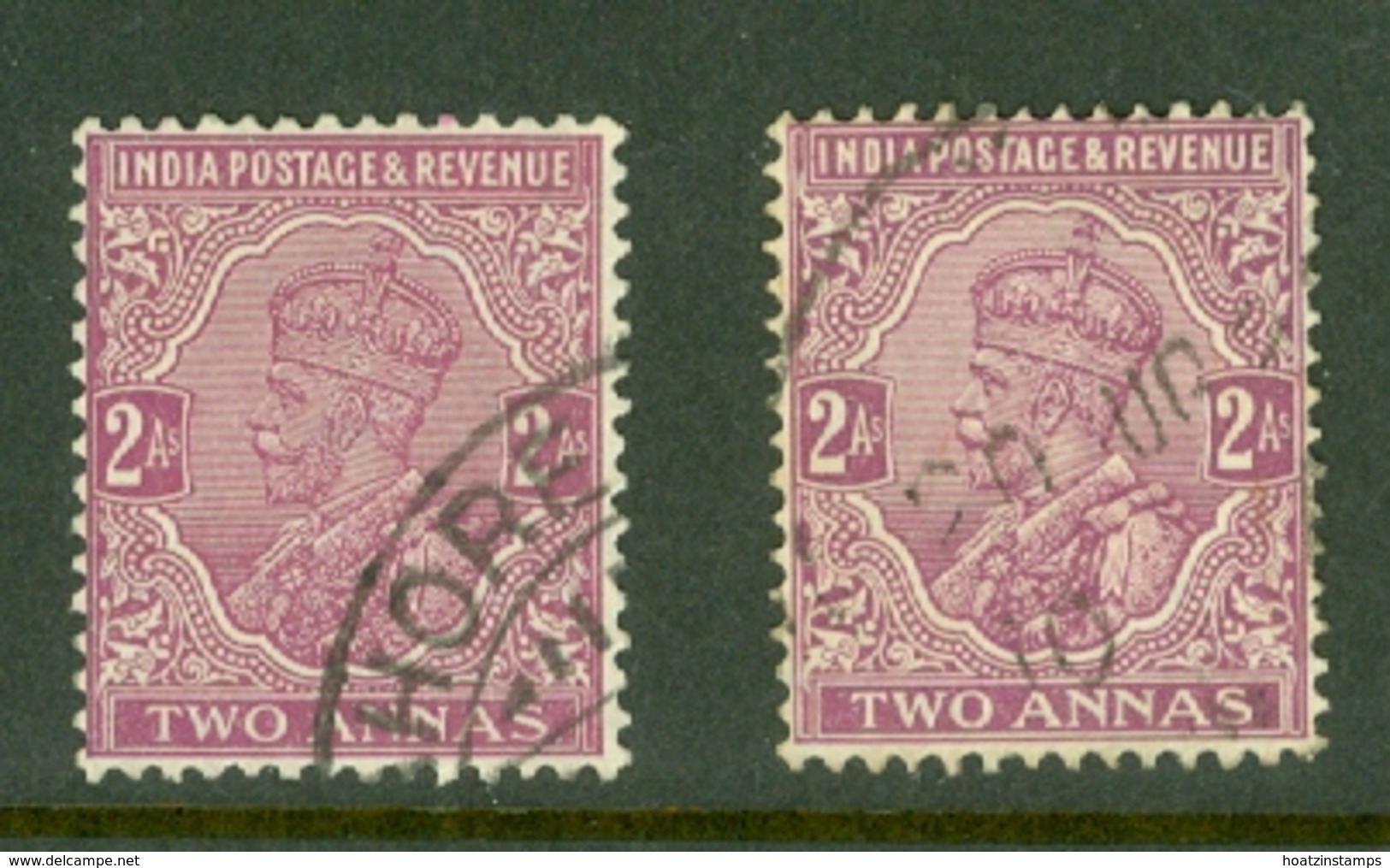 India: 1926/33   KGV      SG205 / 206    2a   Bright Purple And Purple  Used - 1911-35 King George V