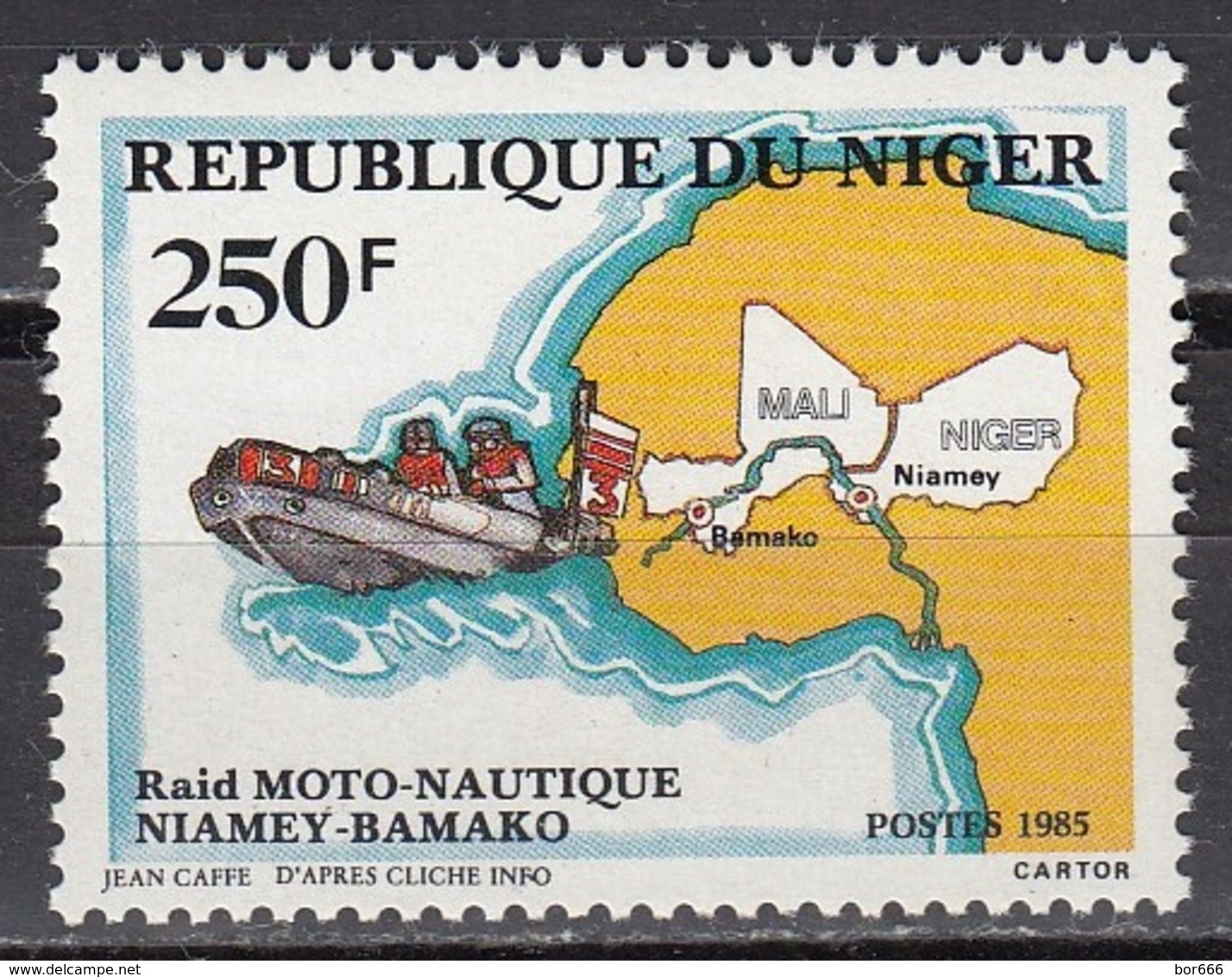 Niger - MOTORBOAT / MAP 1985 MNH - Niger (1960-...)