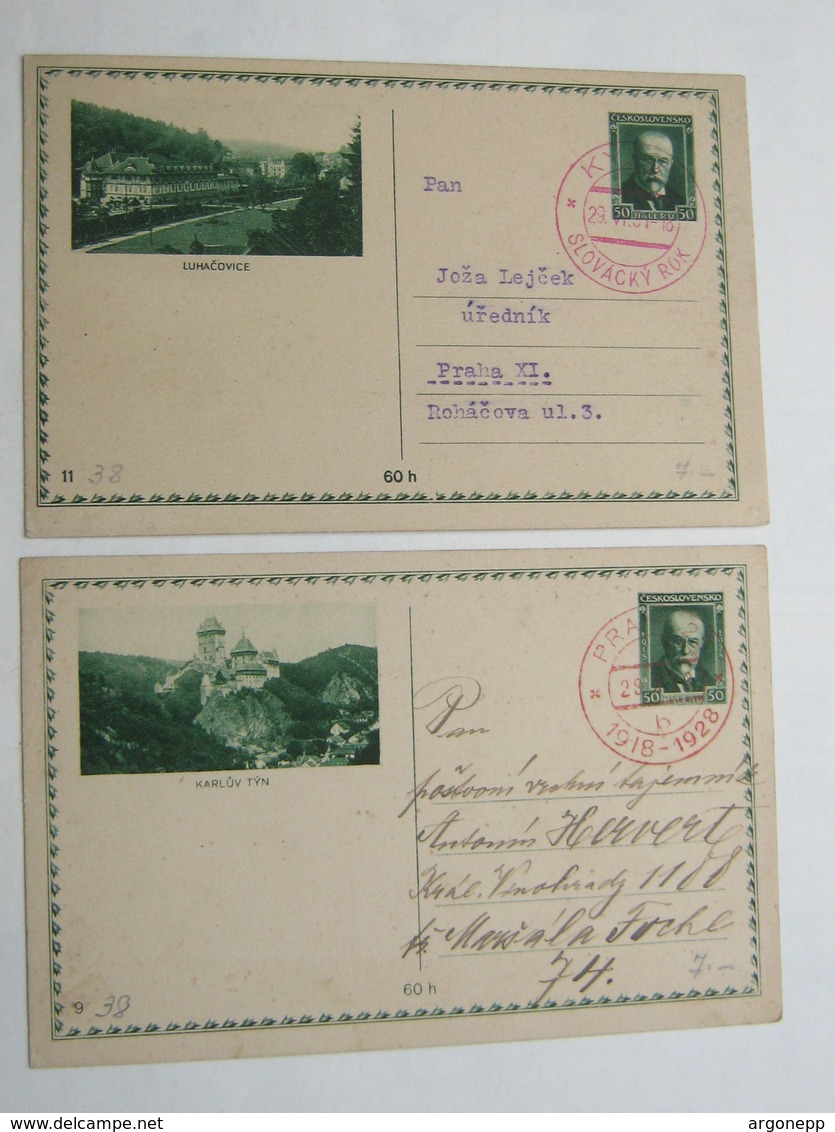 1928 , 2 Bildganzsachen Mit Sonderstempel, Verschickt - Ansichtskarten