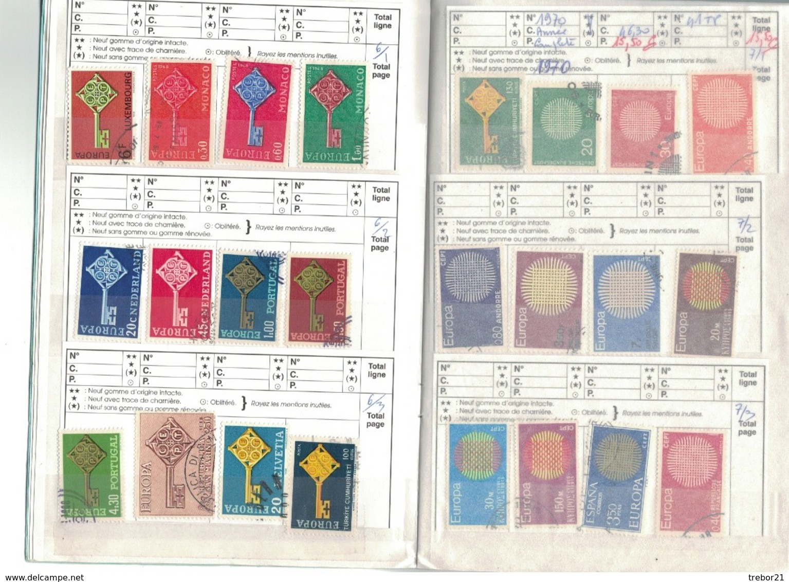 Carnet  T;P; EUROPA Cote Yvert 179 € - Collections (en Albums)