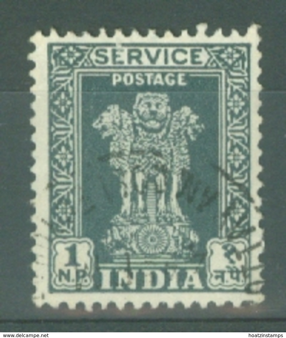 India: 1957/58   Official - Asokan Capital    SG O165     1n.p.   Slate   Used - Official Stamps