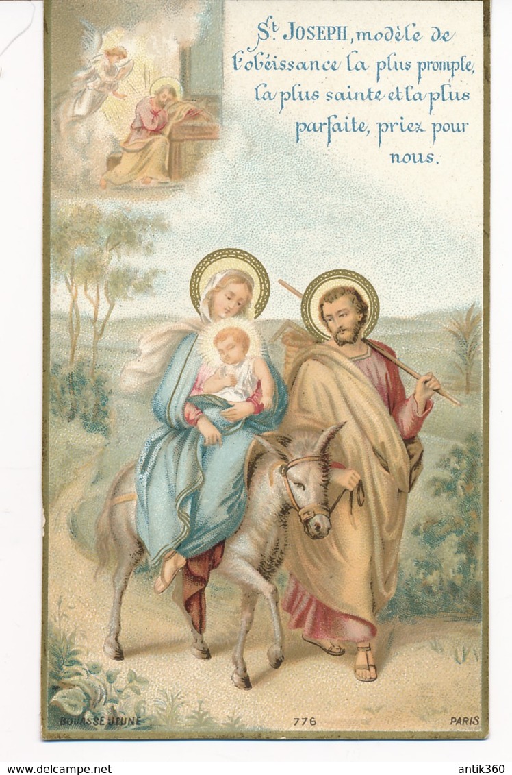 Image Pieuse Chromo Saint Joseph Modèle De L'obéissance Sainte Famille -  Holy Card - Devotion Images