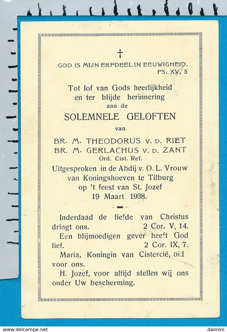 Holycard   St. Gerlachus   Van Den Zand   Van Den Riet Tilburg - Santini