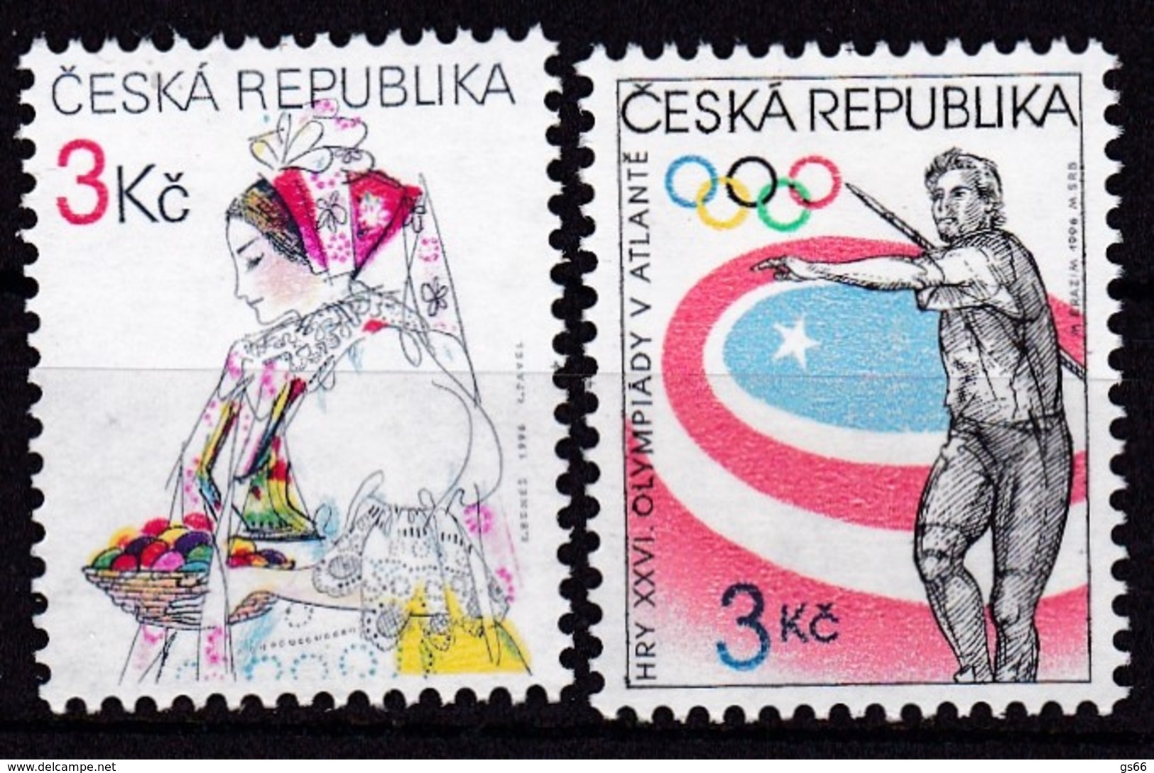 1996, Tschechische Republik, Ceska, 104+16, Ostern+Olympische Sommerspiele, Atlanta.  MNH ** - Ungebraucht