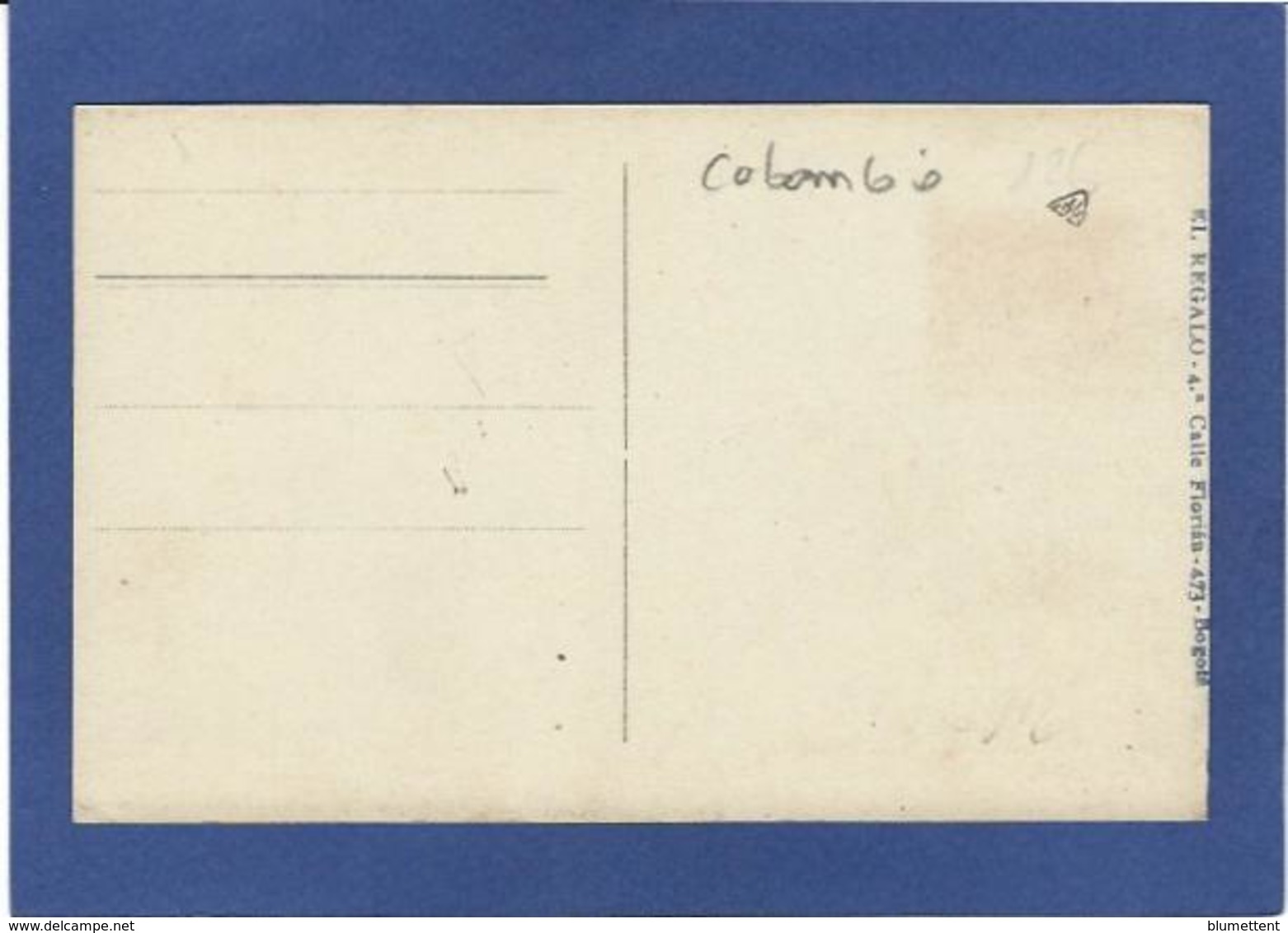 CPA Colombie Colombia Timbré Non Circulé Cachet Bogota Carte Photo RPPC - Kolumbien