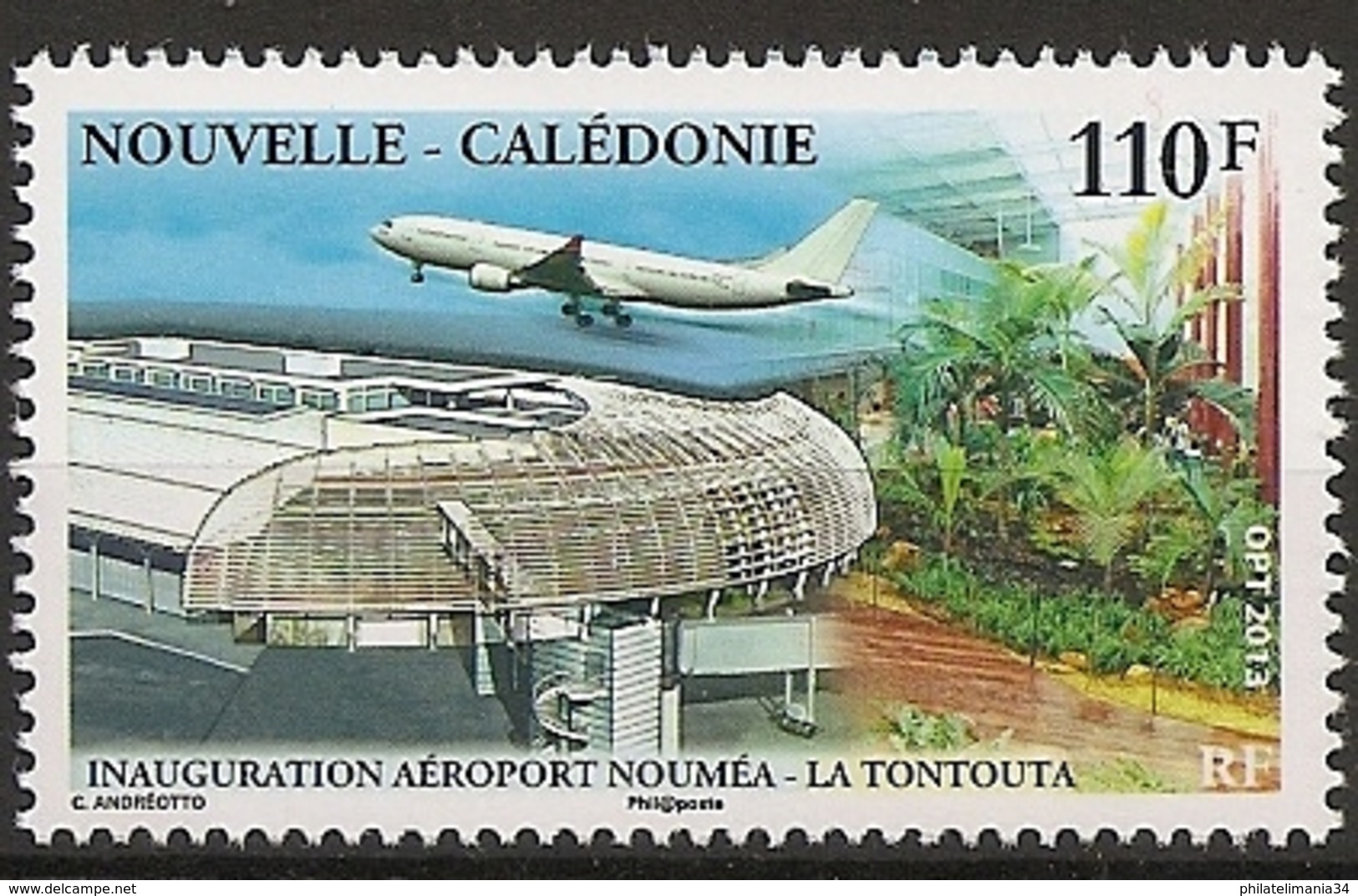 Nouvelle-Calédonie 2013 - Inauguration De L'aéroport De Nouméa - La Tontouta - Neufs