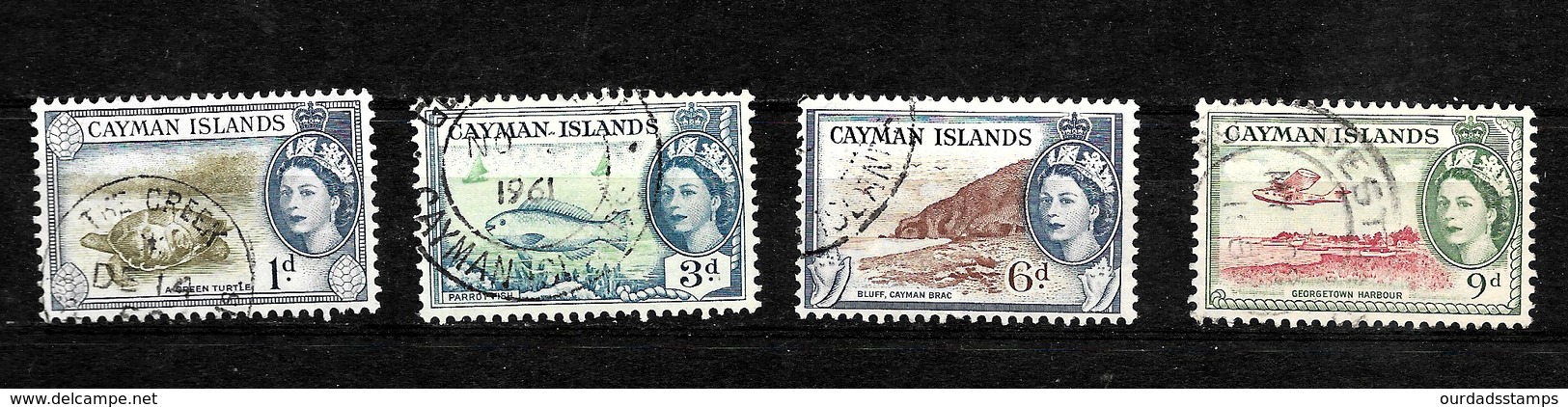 Cayman Islands 1953 QEII Pictorials MM And Used To 1/- (6784) - Cayman Islands