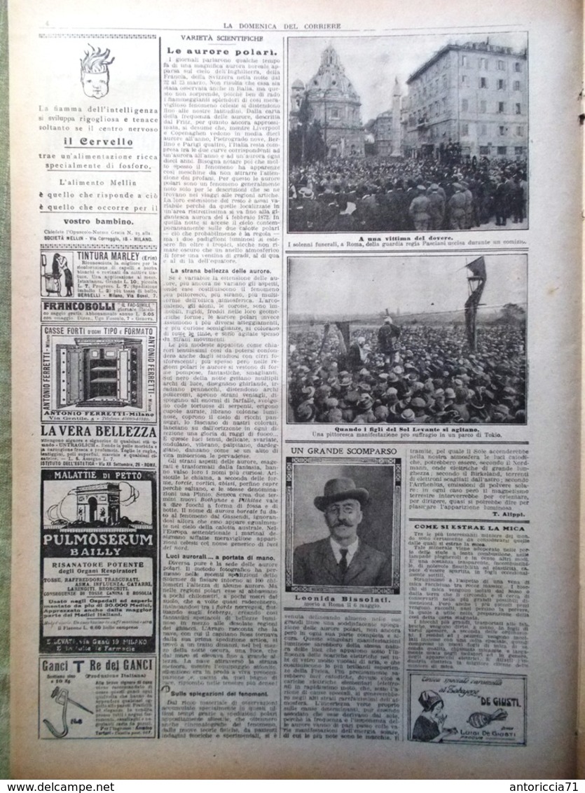 La Domenica Del Corriere 16 Maggio 1920 Bissolati Pasciani Principe Galles Hood - Altri & Non Classificati