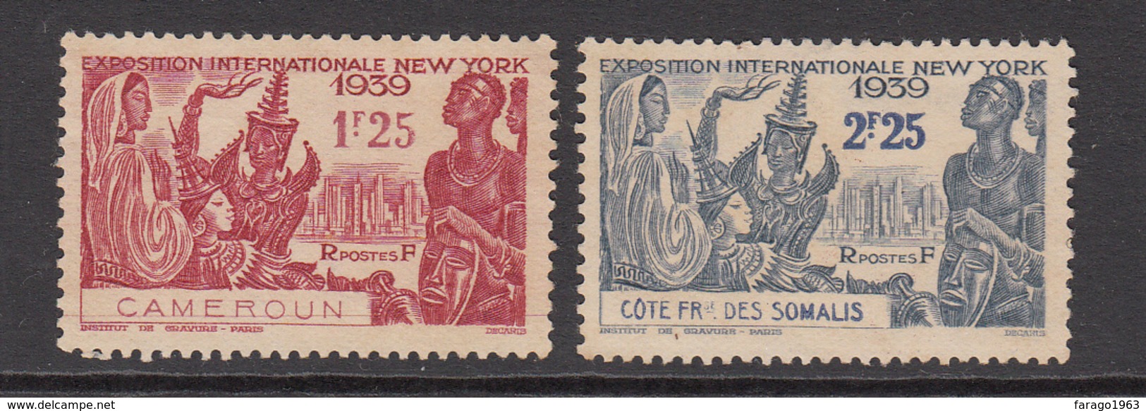 1937 Cameroun New York World’s Fair Issue Set Of 2 MNH - Cameroun (1960-...)