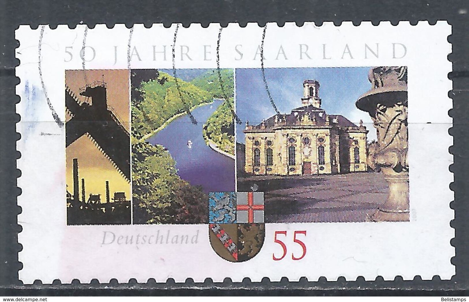 Germany 2007. Scott #2428A (U) Admission Of Saarland Into Federal Republic, 50th Anniv - Oblitérés