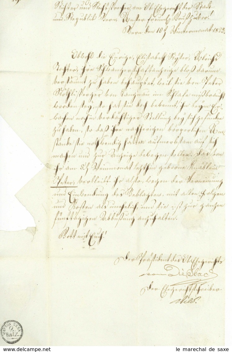 BERN Schweiz 1823 Chorgerichtsbrief Trachselwald Langnau Röthlisberger TEXT VON DIESBACH - Historical Documents