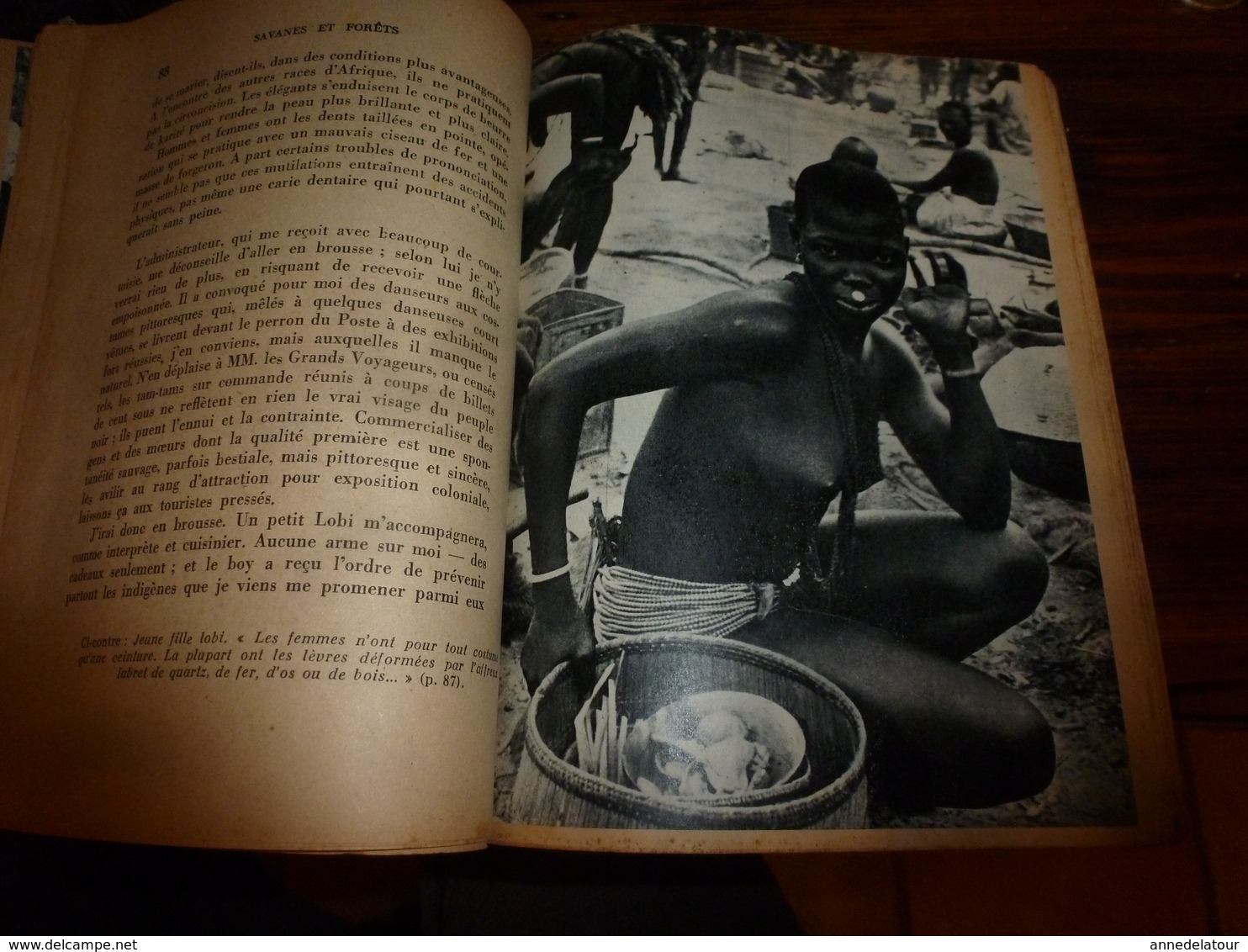 1944 SAVANES et FORÊTS par Jacques Soubrier (belles photographies nues de l'Afrique Noire, etc) Livre dédicacé à André