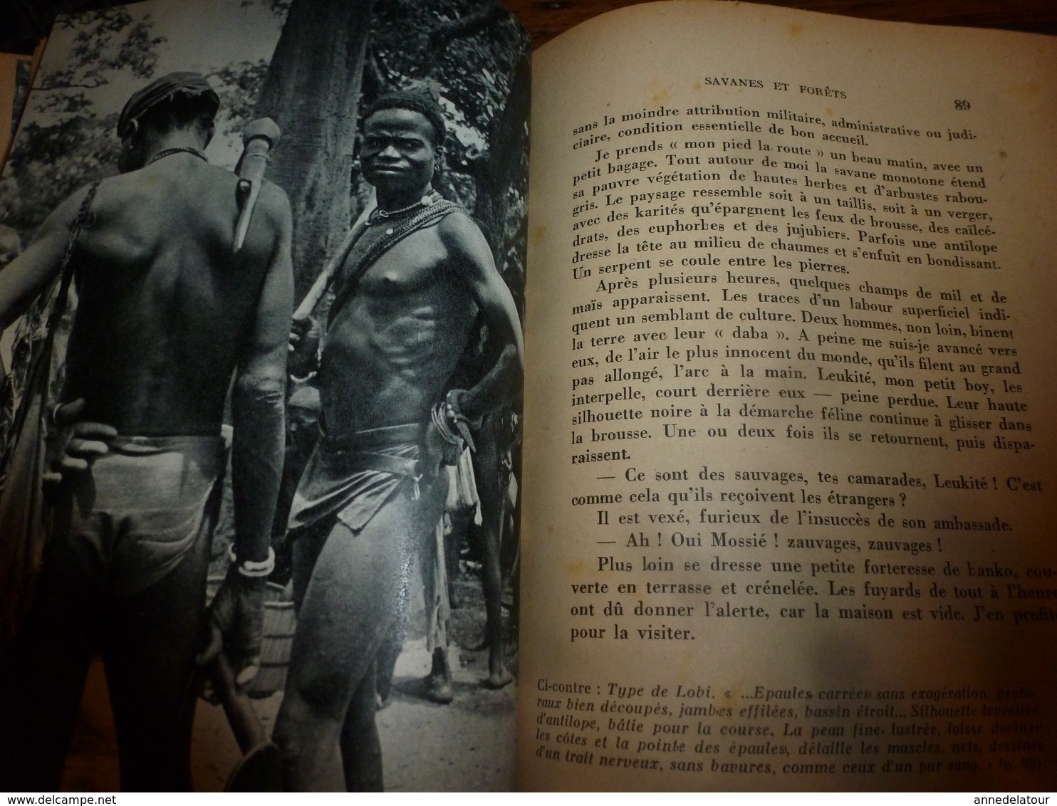 1944 SAVANES et FORÊTS par Jacques Soubrier (belles photographies nues de l'Afrique Noire, etc) Livre dédicacé à André