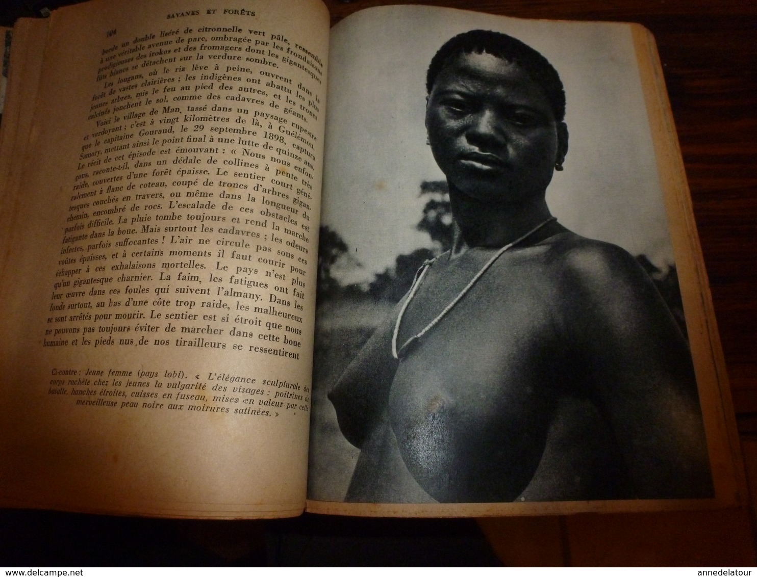 1944 SAVANES et FORÊTS par Jacques Soubrier (belles photographies nues de l'Afrique Noire, etc) Livre dédicacé à André