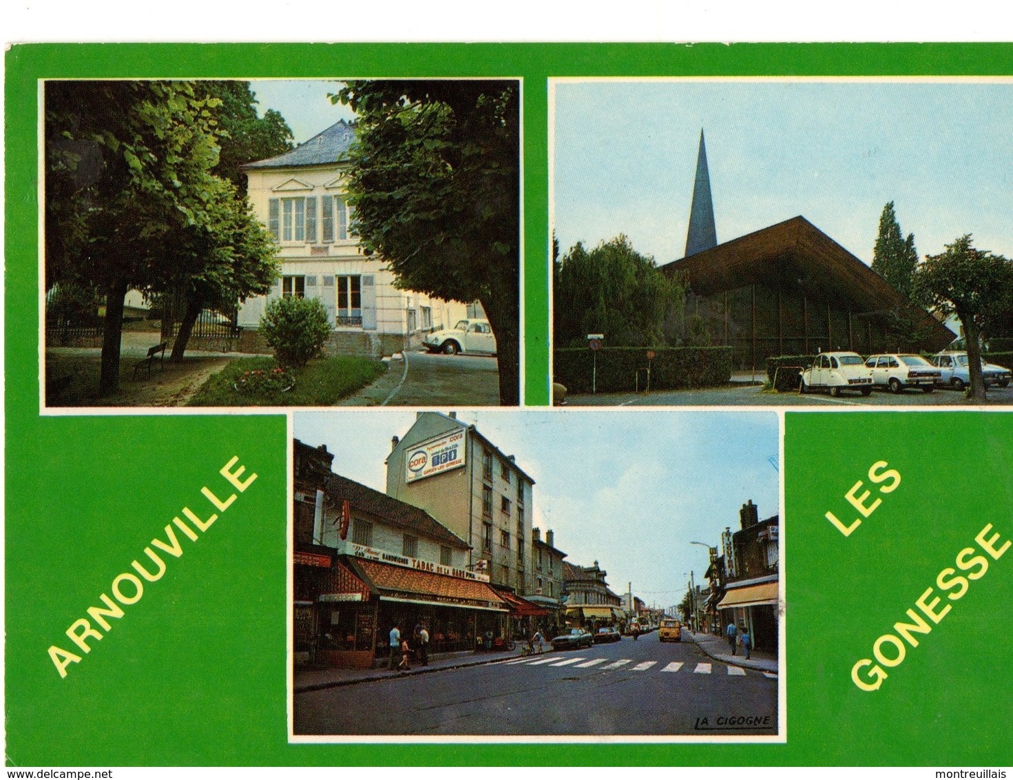 CPM, ARNOUVILLE-LES-GONESSE, (95), Multivues, église, Mairie, Rue Principale, écrite, Sans Timbre - Arnouville Les Gonesses