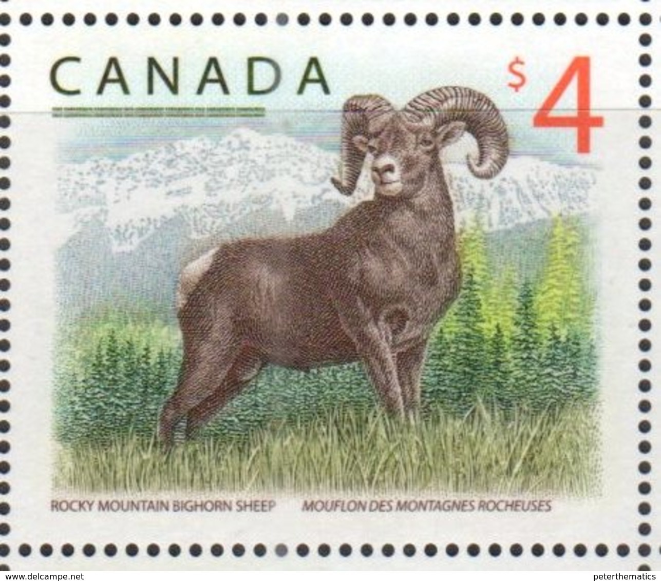 CANADA , 2018, MNH, HIGH VALUE DEFINITIVES, MOUNTAINS, MOUNTAIN BIGHORN SHEEP,1v - Other & Unclassified