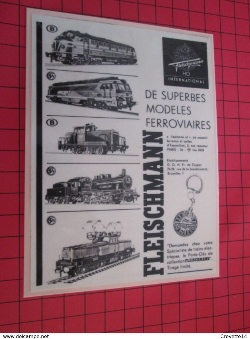 Page De Revue Des Années 60/70 : PUBLICITE TRAIN ELECTRIQUE FLEISCHMANN Dimensions : Voir Quadrillage 1x1cm - Other & Unclassified