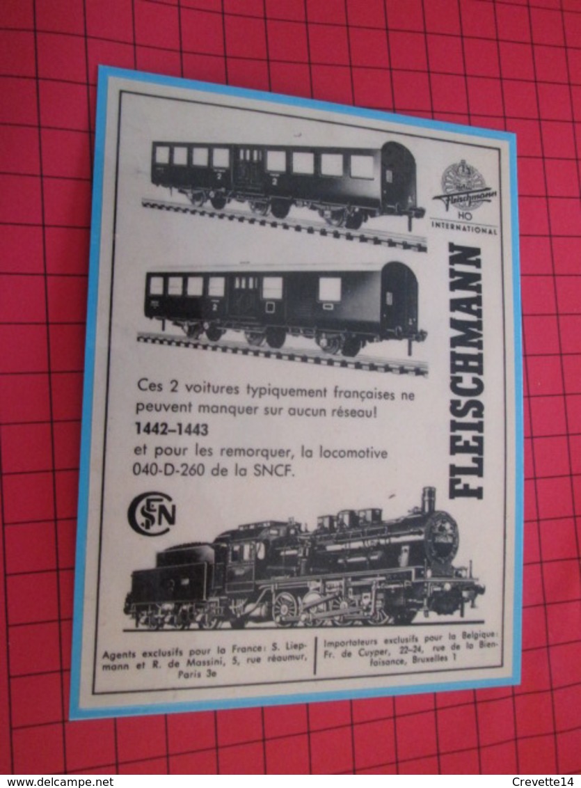 Page De Revue Des Années 60/70 : PUBLICITE TRAIN ELECTRIQUE FLEISCHMANN Dimensions : Voir Quadrillage 1x1cm - Altri & Non Classificati