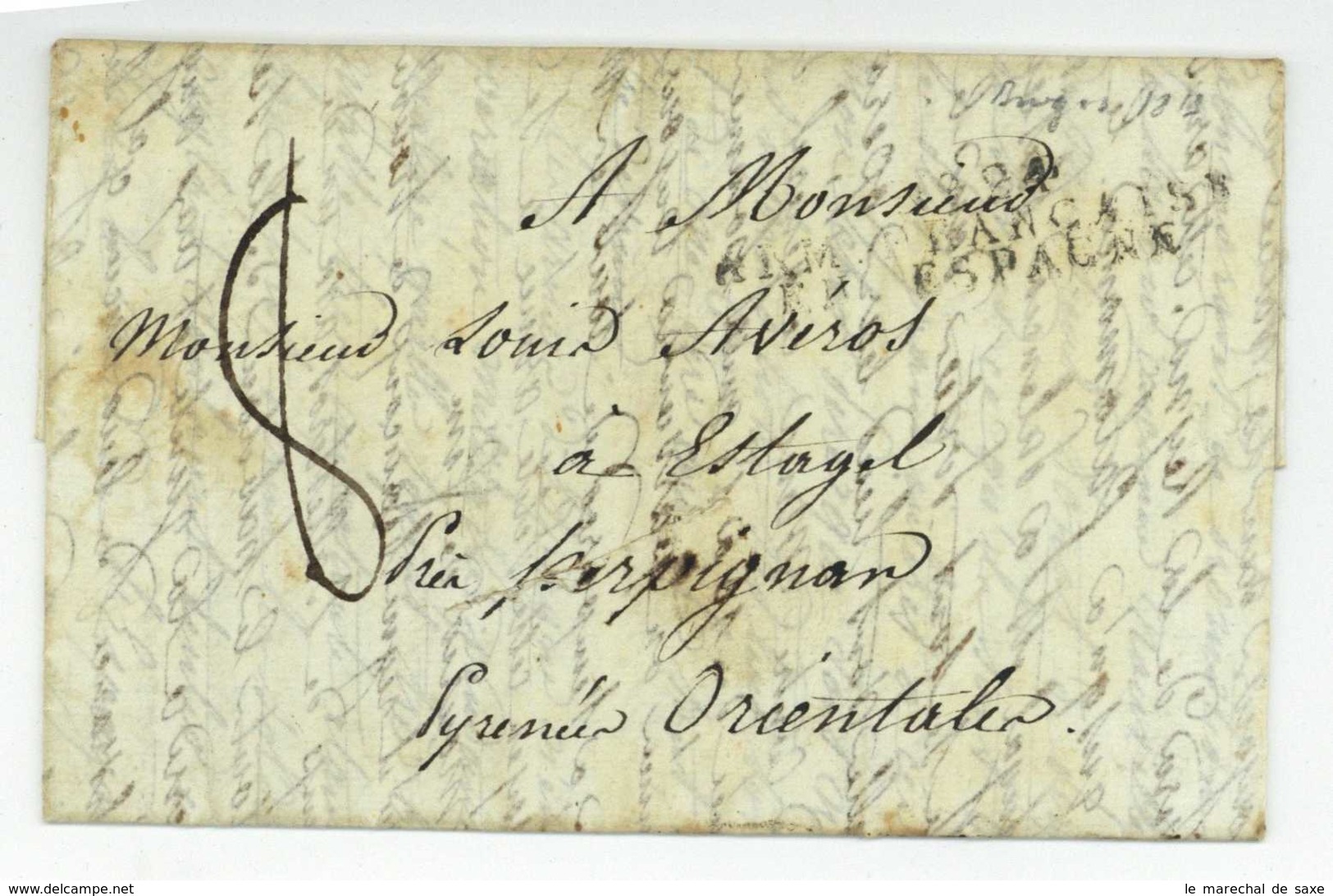 ARMEE FRANCAISE EN ESPAGNE 1813 Purifiee Desinfectee Lettre D'armee Texte Historique - Army Postmarks (before 1900)