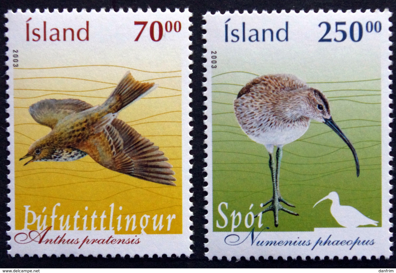 Iceland  2003 BIRDS  Minr.1042-43  MNH (**)  ( Lot F 616) - Nuevos