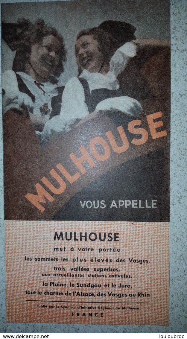 DEPLIANT TOURISTIQUE 1949  MULHOUSE - Dépliants Touristiques