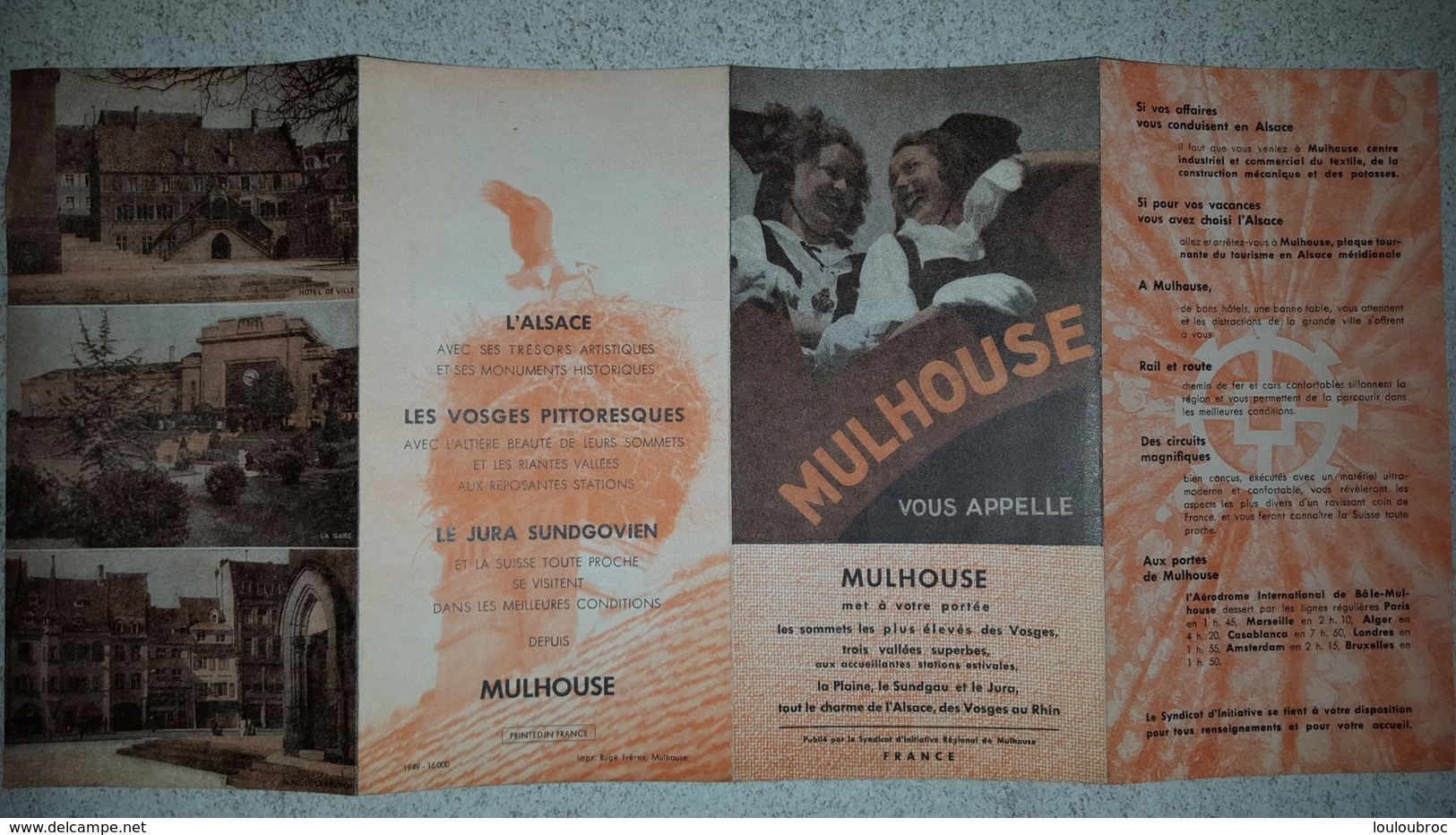 DEPLIANT TOURISTIQUE 1949  MULHOUSE - Dépliants Touristiques